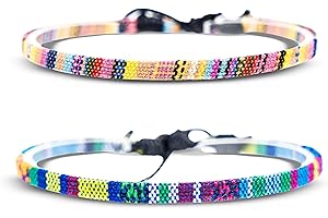 Made by Nami Boho Surfer-Armband 2-er Set Damen & Herren - Handmade Strand Festival Accessoires - Ethno Hippie Style - 100% Wasserfest & Verstellbar - Freundschaftsarmbänder Mädchen (Gelb & Türkis)