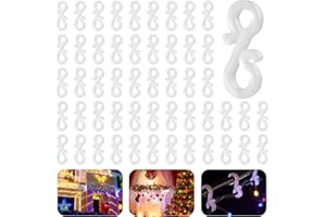Huahuanghui 120 Pcs Ganchos para canalones,Ganchos Plástico para Canalones,Mini ganchos para canalones,Ganchos para Colgar para Navidad,Exteriores Cadena de Luces,Guirnalda Luces (S120)