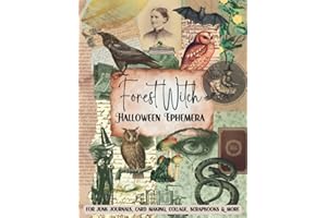 Forest Witch Vintage Halloween Ephemera for Junk Journals | Card Making | Collage Cut Out | Scrapbooks & More: Over 130 Pieces | Green Witch Fussy Cut ... Pages | Patterns | Tags & Bookmarks