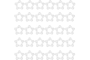 Jyinelx 50 PCS Balloon Arch Clips, White Plastic Balloon Connectors, 1.1 Inch Inner Diameter, Ideal for Weddings, Birthdays, Parties