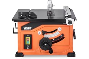 VEVOR Troncatrice Circolare da Tavolo 210 mm, Troncatrice da Tavolo Compatta Portatile 1200 W Capacità di Taglio Massima 225 mm 4800 Giri/min con Lama da 24 Denti, per Falegnameria Fattoria Faidate