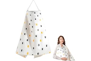 BPTZYLN Breastfeeding Cover,Nursing Cover Breastfeeding Cover up Privacy Care Can Be Used as A Shopping Cart Cover Sun Umbrella, Baby Stroller Cover, Lightweight Blanket