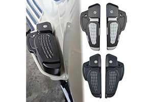 Midimttop Pedane pedane pieghevoli per passeggero posteriore in alluminio adatte per Vespa Primavera 125/150 Sprint 125/150 Accessori 2017-2023 (Titanio)