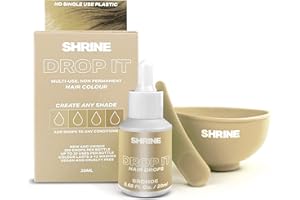 Shrine Drop It Hair Dye Kit - Semi-Permanent Hair Color | Create Any Shade From Pastel to Vibrant | 200 Drops Per Bottle | Multi-Use, Vegan & Cruelty Free BRONDE