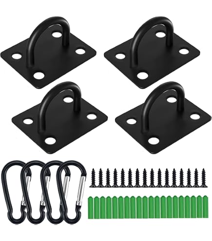 M6 Patère Crochet Fixation Plafond Acier Inox 304 - Lot De 6 Avec Vis Pour Balançoire Yoga Et Bateau