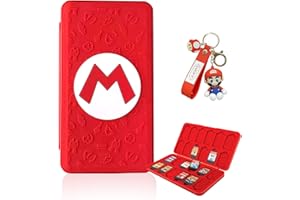 iQiin - Funda para Tarjeta de Juego para Nintendo Switch, Organizador de Tarjetas de Juego con 48 Ranuras (24 Tarjetas 24 TF), Funda de Almacenamiento para Tarjetas de Juego portátil de Silicona a