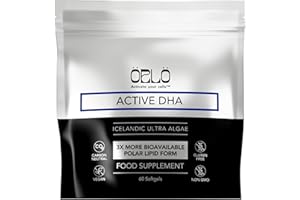ORLO DHA – Vegan DHA Supplement (EPA & DHA) – Omega 3 Fish Oil & Krill Alternative – Plant-Based Omega-3 Algae Oil – Brain & Heart Support (60 Mini Burpless Softgels)