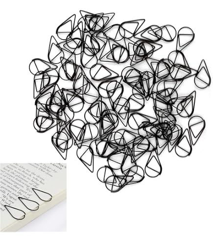 50 Trombones En Métal Forme Goutte D'Eau - Or, Argent, Noir - Pour Bureau, Déco, Mariage
