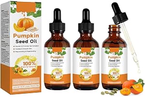 Pumpkin Seed Oil Pumpafröolja för hår, 100 % ekologisk bärarolja perfekt för hydratisering och reparation av torrt, skadat hå