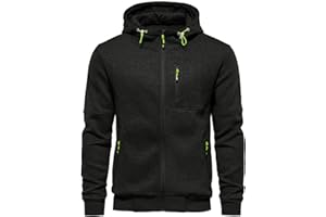 VANVENE Mens Hoodies Sweatshirt Jackets Long Sleeve Zipped Jumper Top Sweaters