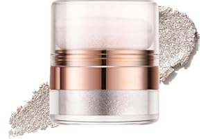 EONFAVE Highlighter Puder Stick, Silber Polvo De Hadas Body Glitter Fairy Powder, Wasserfest Glitzer Patting Powder Gesicht/Haare/Körper, Körper Aufhellen Schimmer mit Feiner Textur, Hochglanz Make Up Puder