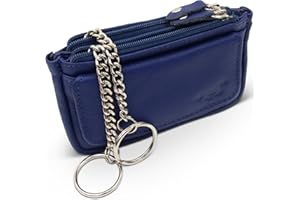 Safekeepers Etui na klucze – teczka na klucze – piórnik na klucze – skórzane etui na klucze – męskie – damskie skórzane, Kobaltowy niebieski, Schlüsseletui