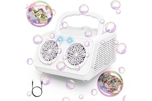 Panacare 2.0 Automatic Bubble Machine, Portable Professional Bubble Machine, 20,000+ Bubbles/Min with Bubble Water, 26 Holes, Children's Gift for Children, Wedding, Birthday, Stage, Party