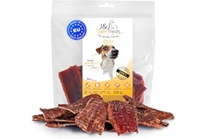 Premium Beef Gullet Flat For Dogs - 300g Highest Welfare Grade - Whole Natural Dried Healthy Snack Chew Treats by J&J Tasty Treats (300g)