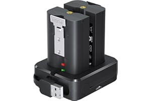 LOQDIVR 2 Batterien Und Ladestation für Ring Video Doorbell, 3.65V 6040mAh Akku kompatibel mit Video Doorbell 2/3/3+/4, Spotlight Cam Battery, Stick Up Cam(2/3Gen) (2 Battery and Charger)