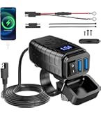 USB QC3.0 étanche Prise USB 12V/24V Voiture Avec Interrupteur - Charge Rapide QC 3.0 étanche Pour Moto, Camping-car, Bateau Prise USB Voiture