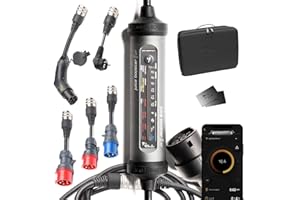 ‎SMART JUICE Juice Booster 3 air Traveller Plus Set, Mobile Wallbox 11kW mit App, Ladegerät für BEV mit Typ 2 Ladekabel E Auto, Leicht & Flexibel, Inkl. 3 Adapter CEE 32/16 1-3 Phasig + EU Schuko + Typ 2