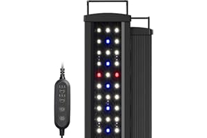 NICREW SlimLED Plants oświetlenie akwarium, pełne spektrum światła, lampa do akwarium z timerem, do roślin wodnych, 28-42 cm, 9 W