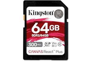 Kingston Canvas React Plus 64 GB SDXC karta pamięci UHS-II 300R/260W U3 V90 do Full HD/4K/8K - SDR2/64GB