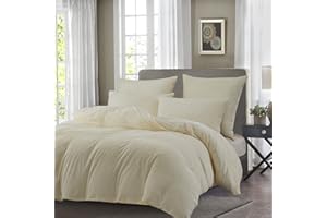 ‎BOQINGZHU Boqingzhu Biber Bettwäsche 135x200cm 4Teilig Plüsch Beige Weiß Flanell Winter Warm Kuschelig Flauschig Bettwäsche Teddy Fleece Samt Cashmere Touch Bettbezug 135x200cm mit Reißverschluss