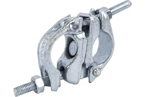 LWAIX Acoplamiento giratorio para andamios, abrazadera para andamios, 48 x 48 mm, acoplamientos giratorios 360°, acoplamientos giratorios, acoplamiento doble, abrazadera doble para fijación de andamios,