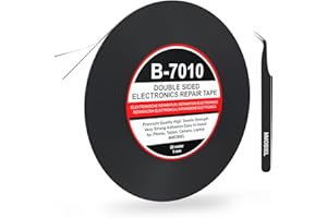 MMOBIEL 1 mm podwójna taśma klejąca mocna taśma kleźliczna 50 m Rolka (czarna) do naprawy tabletu na smartfony