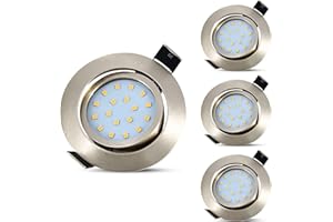 Allesgute Spot LED Encastrable Extra Plats Orientable, 4x 5W Spots de Plafond 450LM Blanc Froid 6000K, éclairage Encastré, Plafonnier Luminaires Intérieur pour Cuisine Couloir Salon