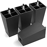 4x 175mm Edelstahl Schnitzenreien Möbelfüße Schwarz für Sofa Schrank