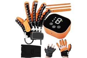 XGXHIN Guanti robotici per Il Recupero da Ictus, Trainer di Riabilitazione Regolabile per Le Dita per emiplegia, artrite, Mano Destra e Sinistra