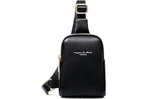 FANDARE Women Sling Bag Leather Shoulder Crossbody Backpack Girl Waterproof Chest Bag Lady Shoulder Bag Sport Gym Outdoor Daypacks