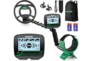Hazlewolke Metal Detector for Adults & Kids, High Accuracy Professional Metal Detector with 10” Waterproof Coil & Shovel for Beach, Easy to Use