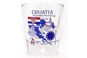 WORLD BY SHOTGLASS Verre à shot Croatie série EU - Monuments et icônes