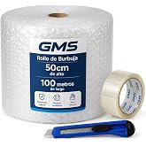 GMS &ndash; Bubble Roll 50 cm x 100 m + Cutter + Seal &ndash; Bubble Roll Moving &ndash; Bubble Roll Packaging &ndash; Bubble Moving, Shipping and Pa