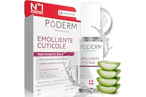 Poderm - Cuticole Remover 2-in-1 Esfolia e Idrata le Cuticole - Rimuove la Pella Morta - Rimuovi Cuticole Unghie - Cuticle Remover - Swiss Lab