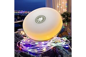 LUCKFEN Guirlande Lumineuse Extérieur et Intérieur,8 Modes D'éclairage,2800mAh,4 EN1 Guirlande Lumineuse de Camping Rechargeable Portable Pour Camping,Cour, Randonnée, fête, Halloween, Noël 32.8FT (Coloré)