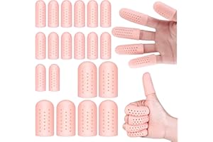 EURTES 20 sztuk ochraniaczy na palce, oddychający silikon żelowy, ochrona palców przed pęcherzami, kurzymi oczami, ochrona palców w przypadku urazu w przypadku zranienia palców, zapalenia palców (6 średnich + 14 małych)