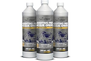 BIO-CHEM CLEANTEC bio-chem - Additivo per Serbatoio di Acqua Grigia da 3 litro - Additivo per Serbatoio di Acqua Chimica WC per Camper, Bagno Chimico per Caravan - Prodotto detergente per Serbatoio d'Acqua