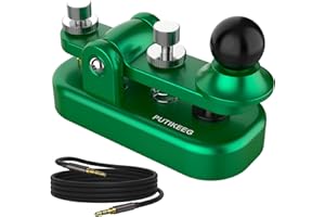 Putikeeg CW Clé Morse,clé télégraphique CW Keyers,télégraphe clé,clé Morse,clé de Code Morse Droite,Transmetteur de Code Morse,manipulateur Morse