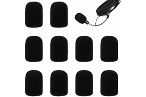 TEAAHA 10 sztuk pokrowców na mikrofony, pianka, klapa, zestaw słuchawkowy, gąbka, pianka, mini osłona do redukcji hałasu, ochrony przed kurzem i śliną, kompatybilne z różnymi mikrofonami zestawów
