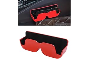 Flaconi Porte Lunettes pour Voiture, Étui à Lunettes de Voiture,Boîte de Lunettes de Soleil de Voiture,Accessoires pour Voiture,Porte-Lunettes de Soleil pour Voiture,Convient aux Voitures,SUV (Rouge)