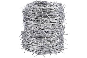 Garden Mile Galvanised 1.7mm X 30m Barbed Wire Supplied In Storage Tub - Outdoor Garden Security Fence Fencing Anti-cat Fox Bird Deterrent Spikes Barb Wire Roll Chicken Wire