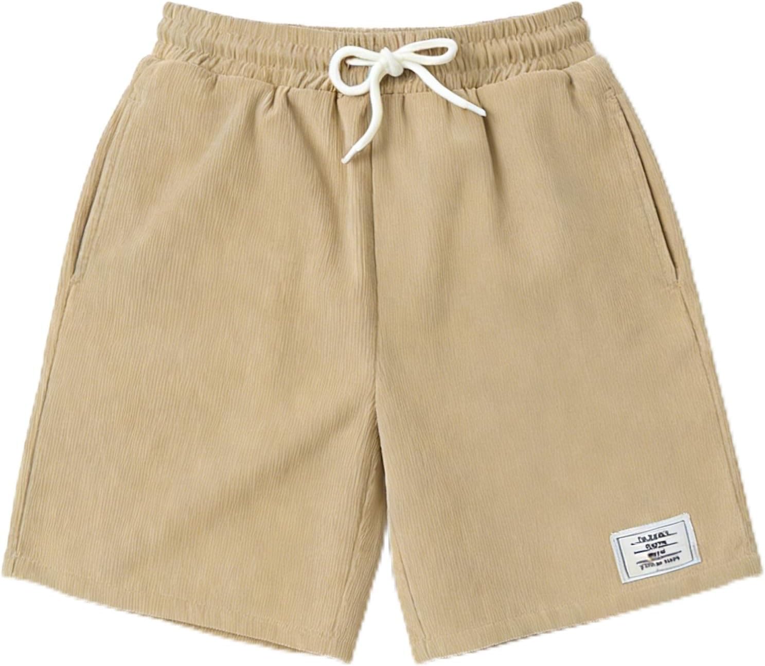 Haloumoning Pantalones cortos de verano para niño, elásticos, bermudas, elásticos, con cordón y bolsillos