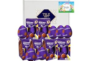 TILZ GEAR Kids Easter Eggs Bulk Chocolate - 12 Cadbury Easter Egg Bulk, Cadbury Chocolate Easter Egg Bundle, Cadbury Egg For School, Bulk Cadbury Easter Chocolate Gift Egg Bundle, Easter Egg Hunt (BUTTONS)
