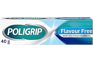 Poligrip - Pasta Fijadora para Dentadura, Muy Adherente y Sin Sabor, 40 g