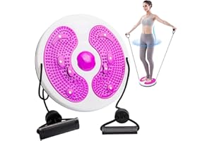 CHANCCI 11 Inch Twist Waist Disc Balance Board,Fitness Drehscheibe Waist Wriggling Plate Fitnessgeräte,mit Widerstandsbändern und Fußmassage,Taille Drehscheibe Hüfttrainer