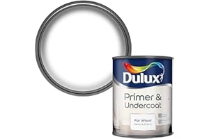 Dulux Primer & Undercoat Paint For Wood - 750Ml, White
