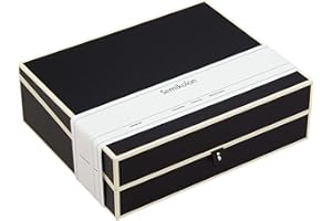 ‎SEMIKOLON Semikolon 352575 Dokumentenbox - Aufbewahrungs-Box für Dokumente A4-31,5 x 26 x 10 cm - black schwarz