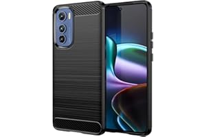 Topme Custodia in Silicone per Motorola Moto Edge 30 (6.5" Inches), [custodia per Telefono in Stile Spazzolato] - Nero