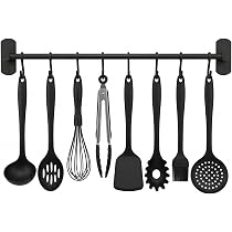 Barre De Cuisine Ustensiles 40cm Avec Ventouse - Support Mural Sans Percage 8 Crochets 20kg Fixation Barre De Cuisine