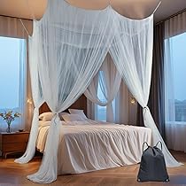 Zanzariera Baldacchino 2.4x8m - Rete Ignifuga Con Struttura A Stella, Grigio - Foto 13